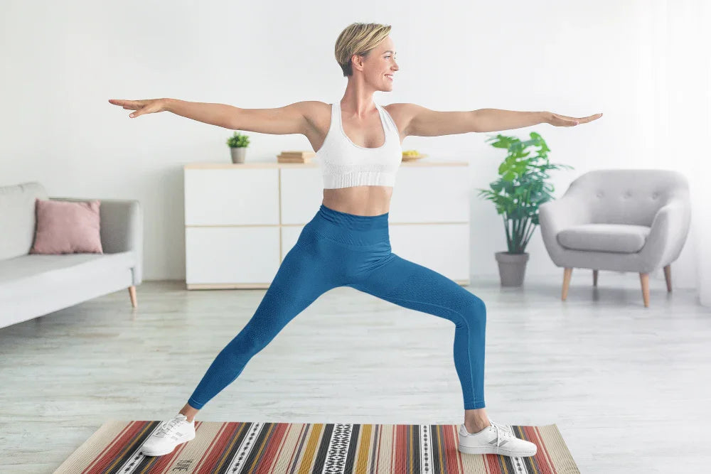 Yoga Mat | 6mm Thick | Striped | Non-Slip | Eco Friendly | Yune Yoga | Dion-3