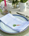 Embroidered Linen Napkins - Garden Veg