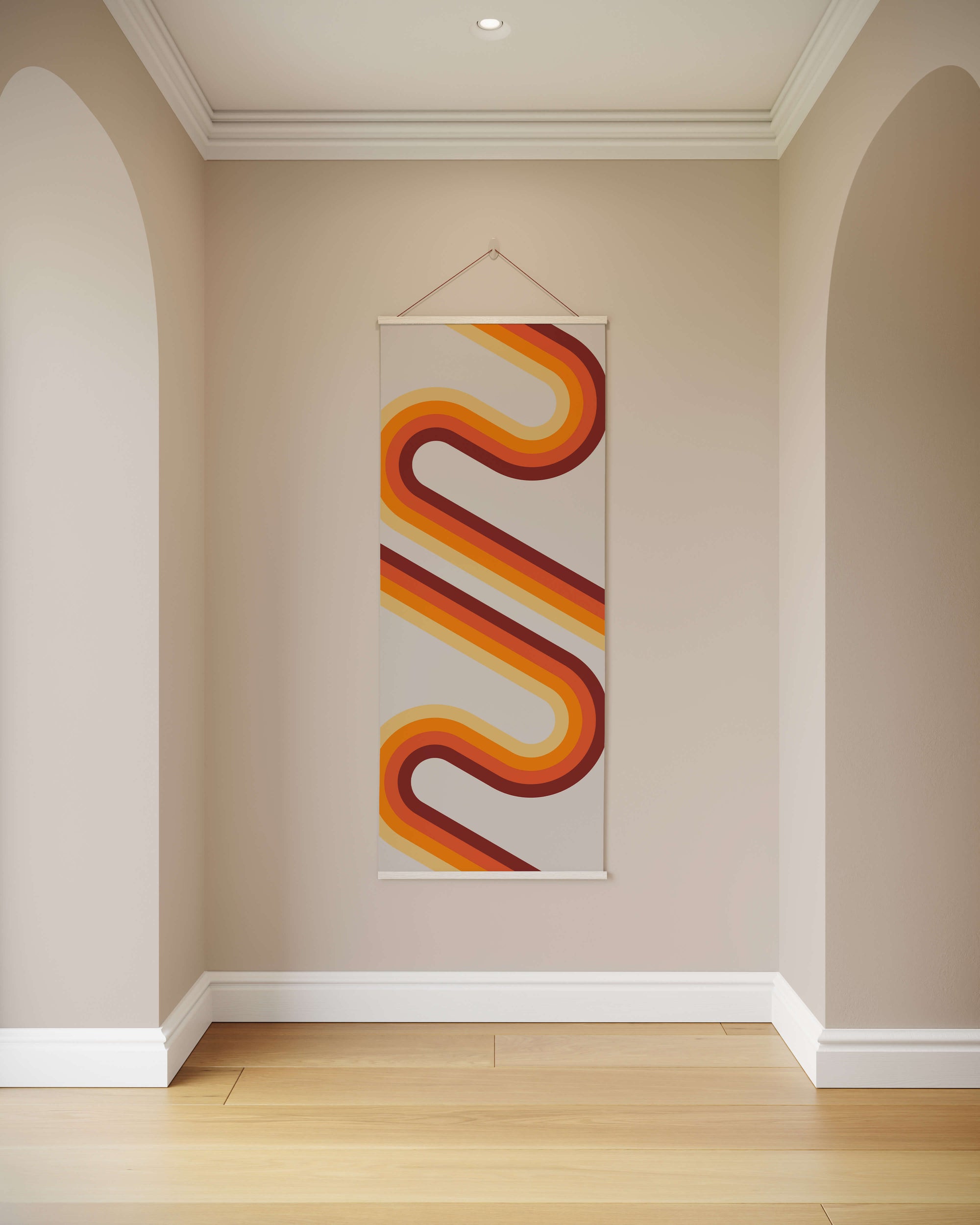 Vintage Retro Lines Tapestry