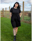 Black Breastfeeding Dress | Black Nursing Dress | Cotton Feeding Dress
