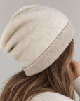 Sandstone Reversible Cashmere Beanie