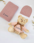 CASHMERE AND TEDDY GIFT SET - ROSEWOOD
