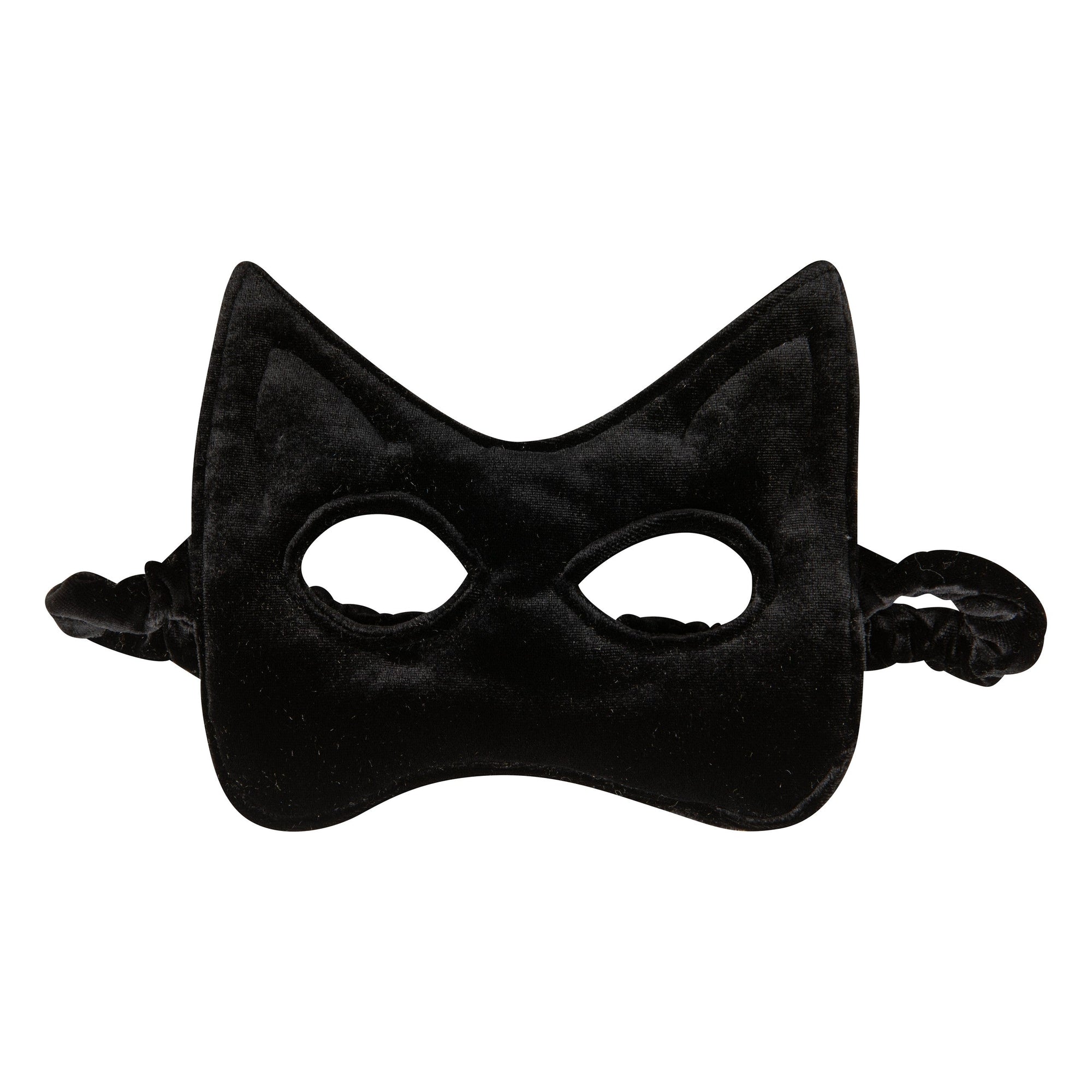 Sparkling Black Cat Velvet Mask