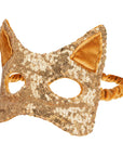 Glittery Gold Cat Mask for Kids