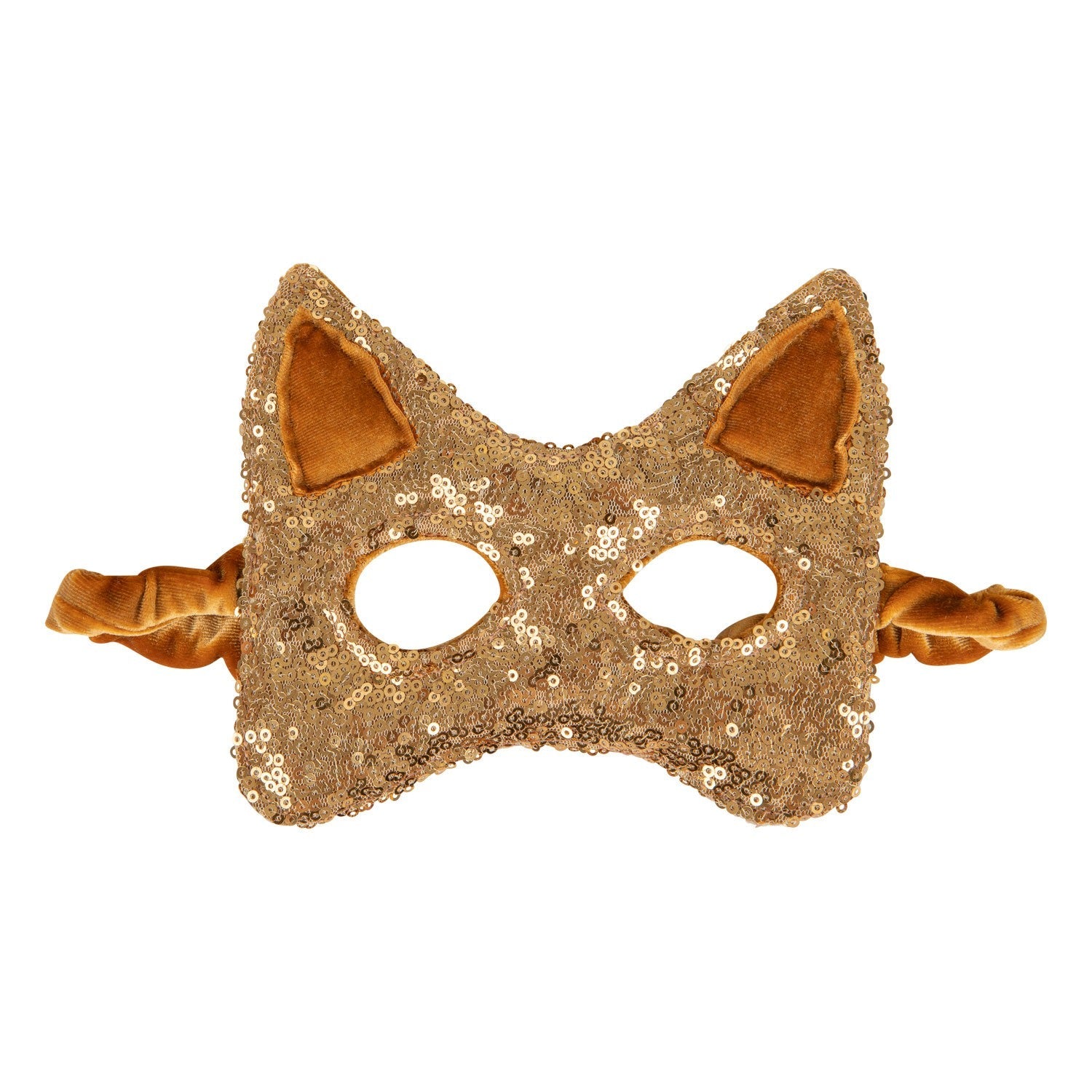 Glittery Gold Cat Mask for Kids