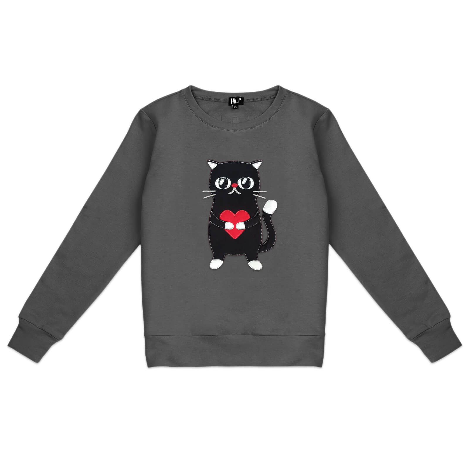 Heartful Cat Sweatshirt for Women