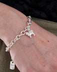 Cavapoo Silver Dog Charm Bracelet