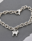 Cavapoo Silver Dog Charm