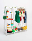 Toddler Clothing Rack with Shelves