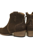 Brown Cowboy Boots with Inside Zip