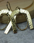 Hammered Horseshoe Gold/Silver Earrings