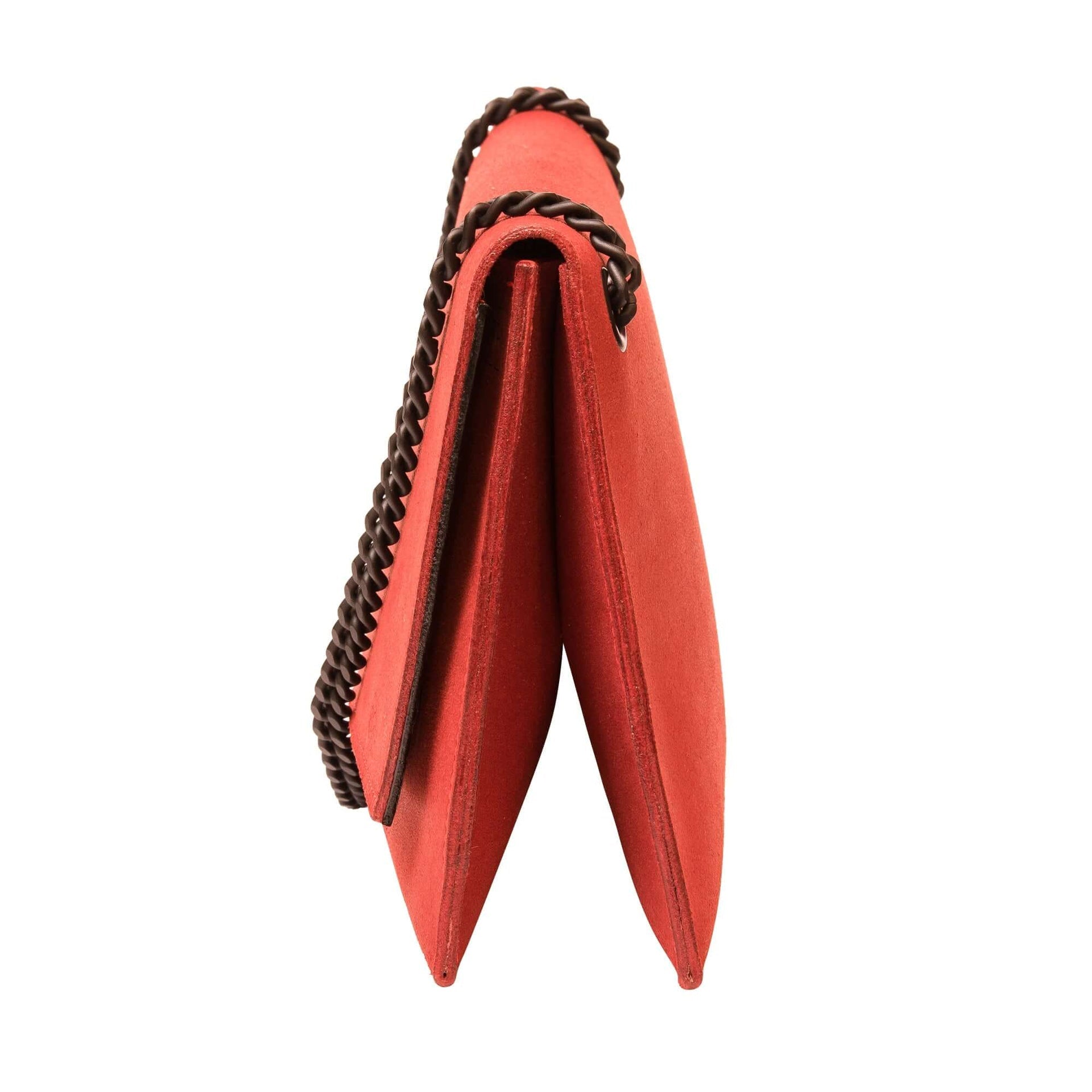 Red Matte Leather Shoulder Bag – Versatile &amp; Handmade by RR at brixbailey.com