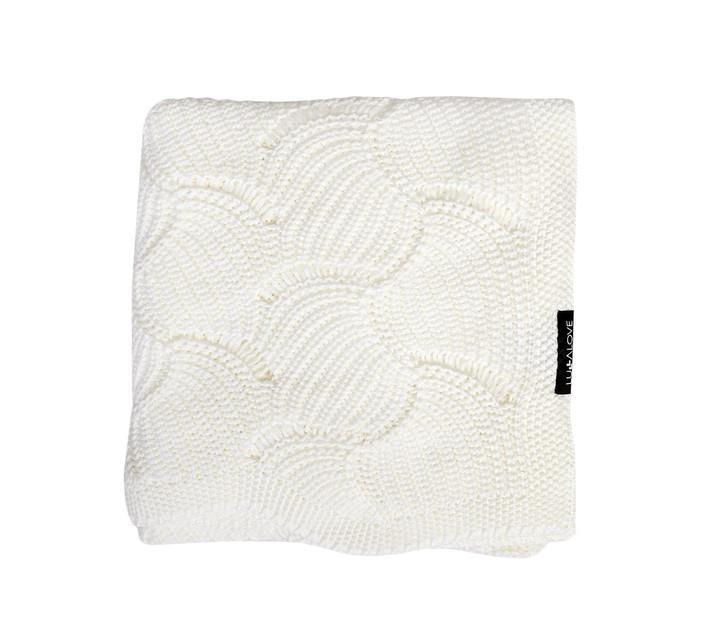 Cellular bamboo baby blanket - Coconut - Seashell
