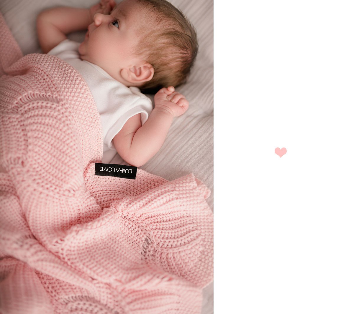 Rose Quartz Seashell Cellular Bamboo Baby Blanket - Hypoallergenic & Thermoregulating - 80x100 cm - OEKO-TEX Certified by Lullalove UK at brixbailey.com