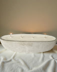 Multi Wick Concrete Oval Loaf Bowl Candle