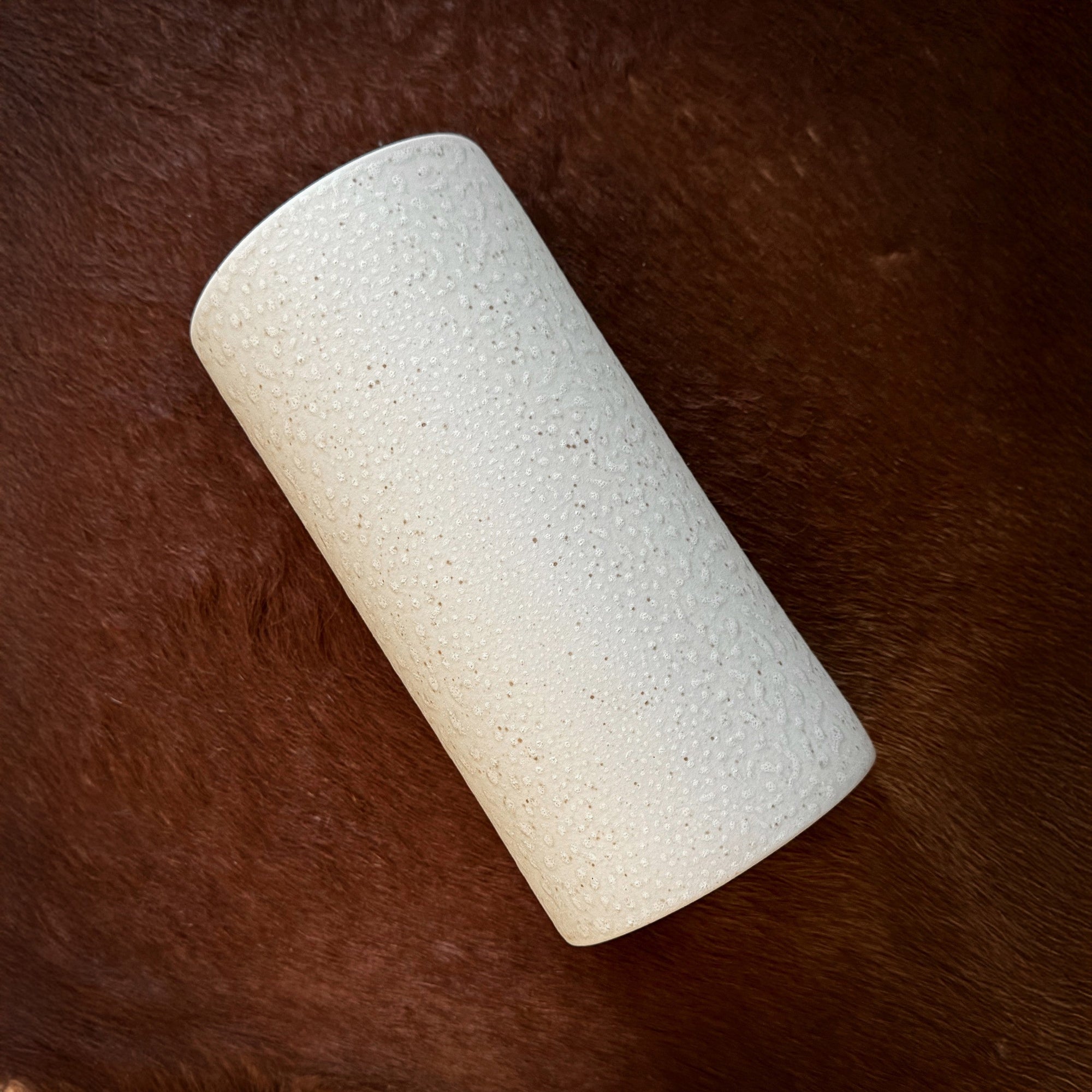 Ceramic Wall Light in Beige with Spotted Brown Glaze