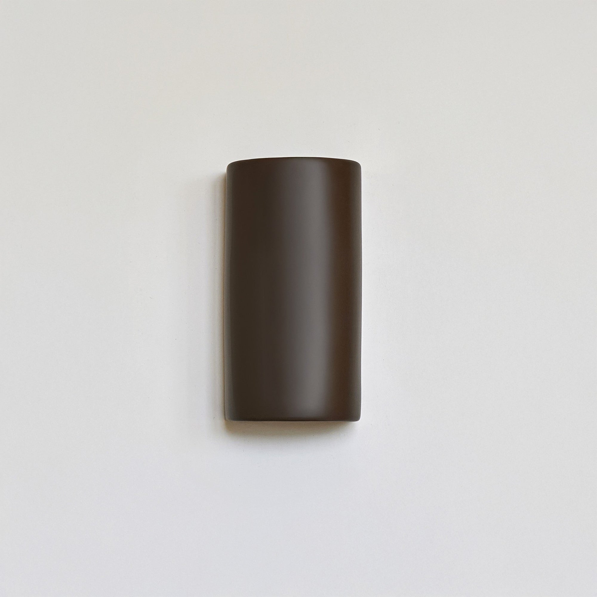 Handcrafted Ceramic Wall Light Curve Warm Brown