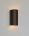 Handcrafted Ceramic Wall Light Curve Warm Brown