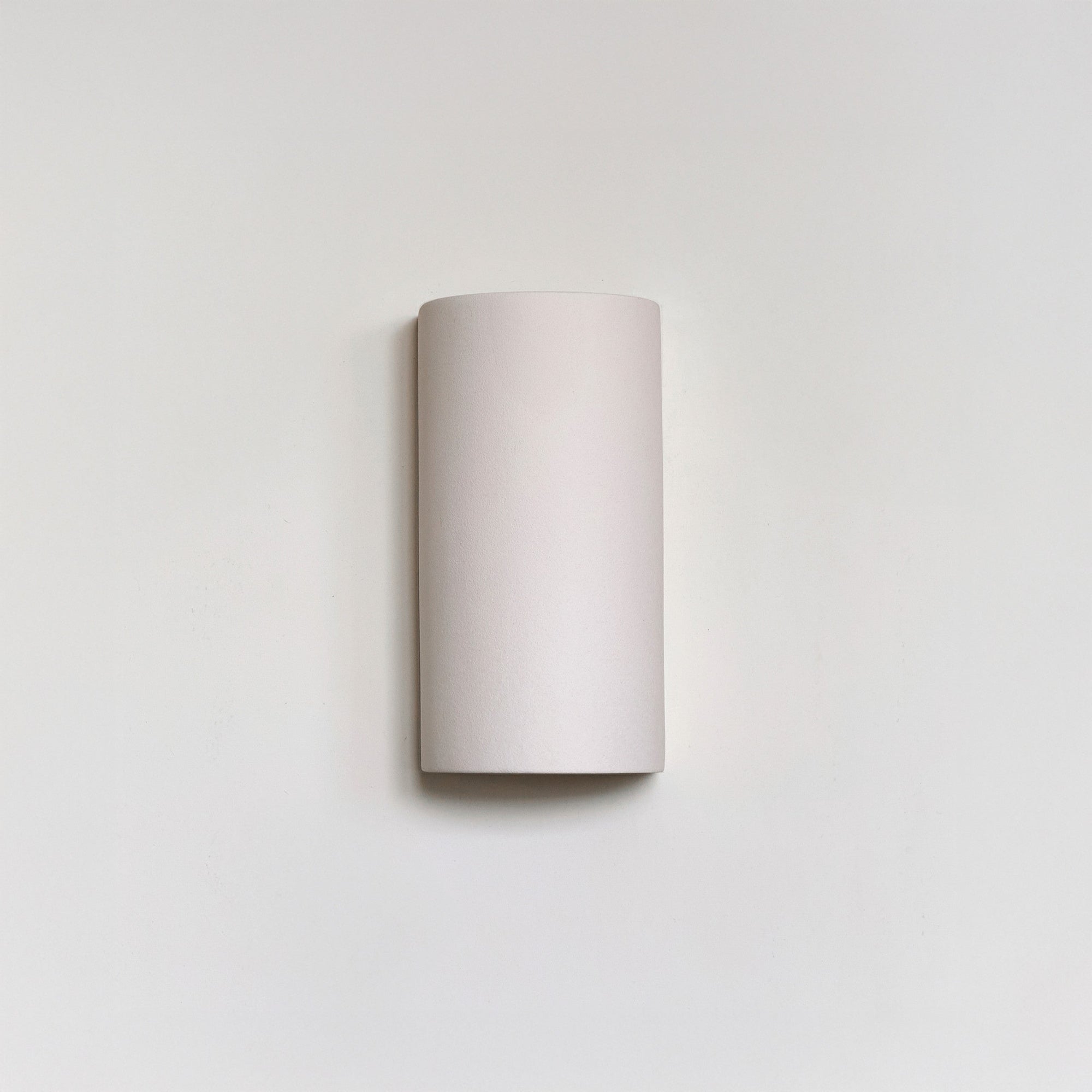 Curved Ceramic Wall Light in Matte White Finish