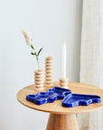 Rectangular Blue Ceramic Wave Tray