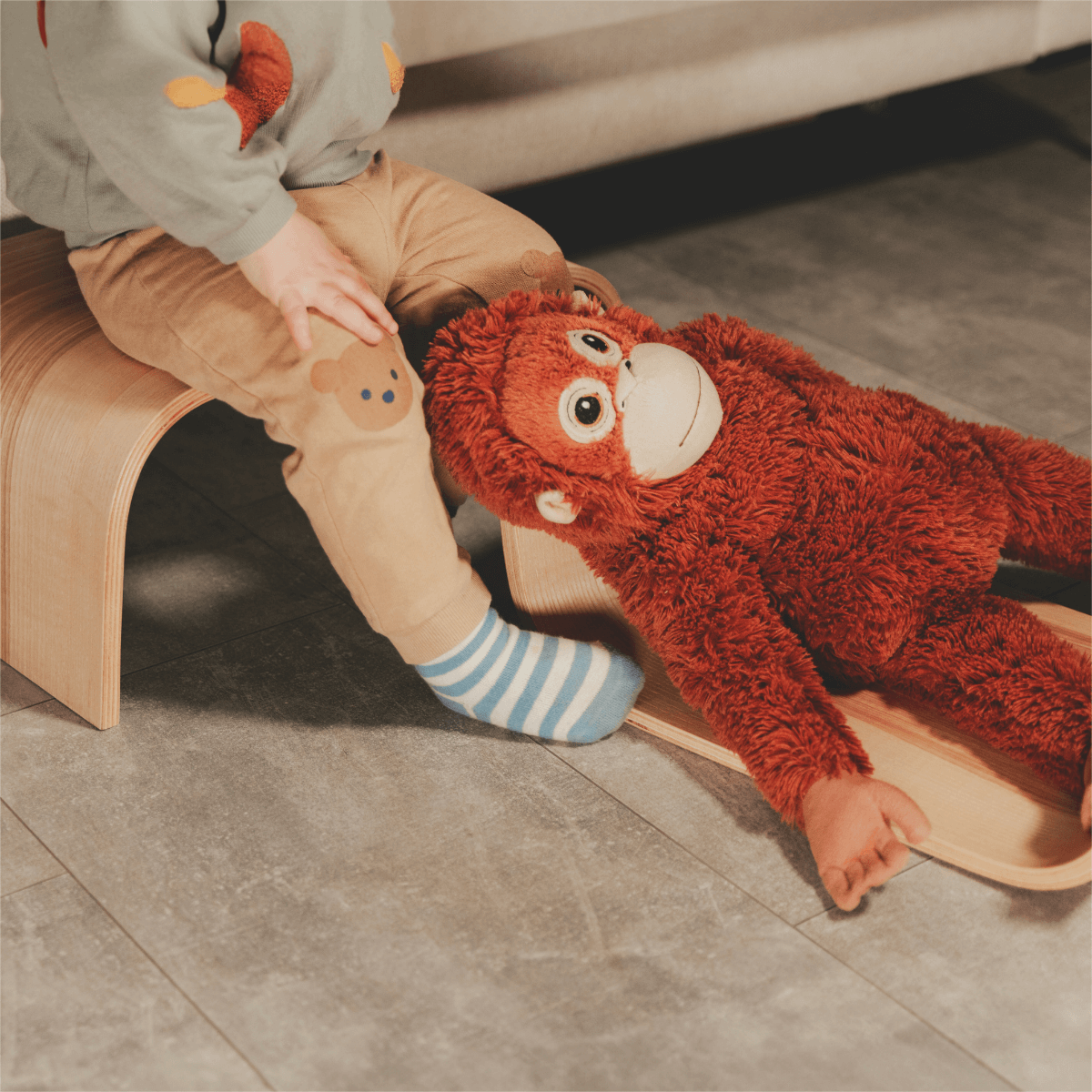 Adjustable Wooden Step Stool Pair