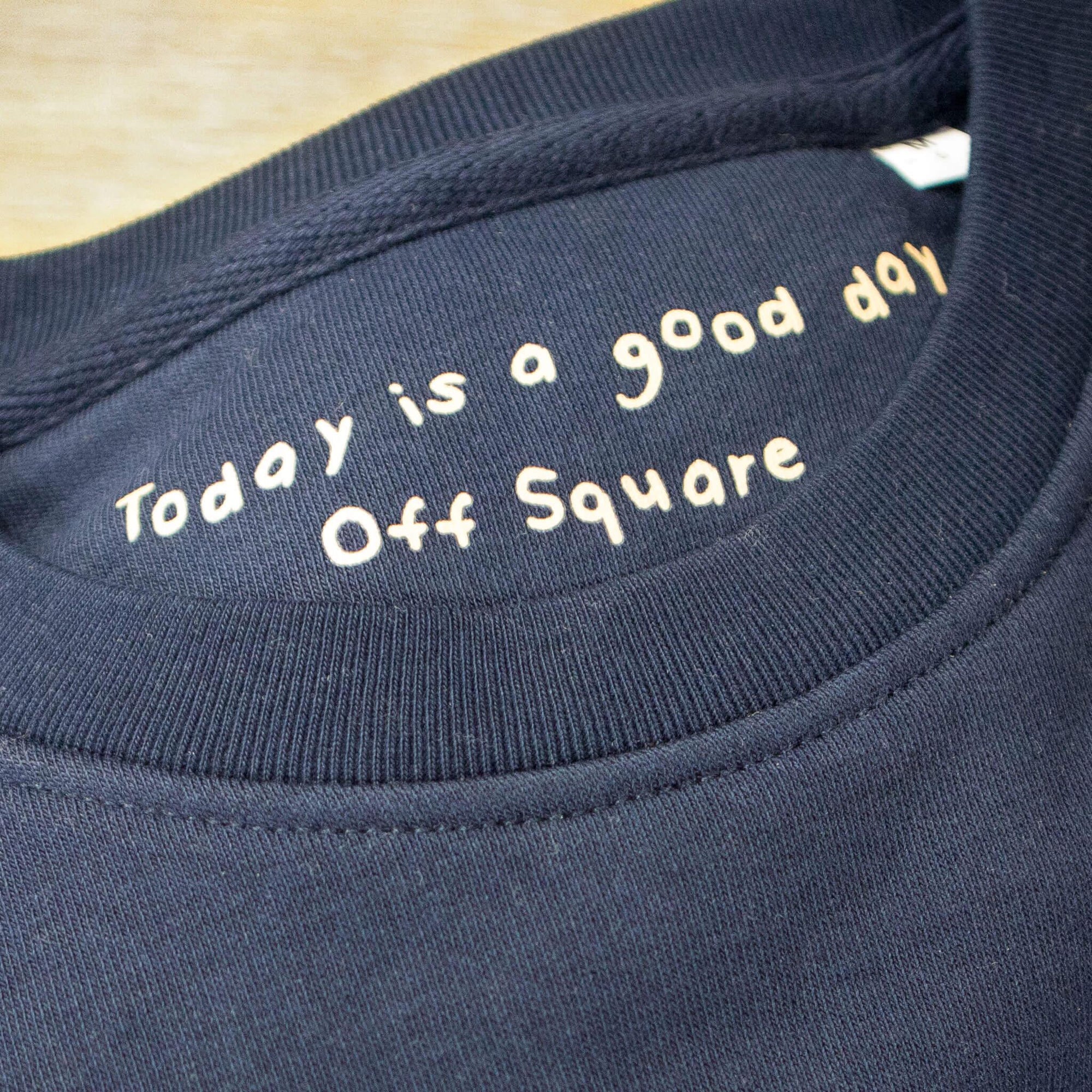 Unisex Sweater with Off Square Round Logo Basic