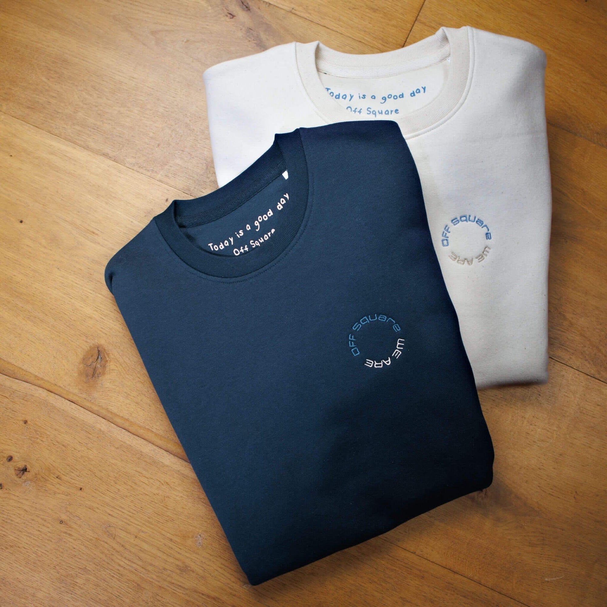 Unisex Sweater with Off Square Round Logo Basic
