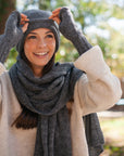 Charcoal Essential Knit Alpaca Gloves