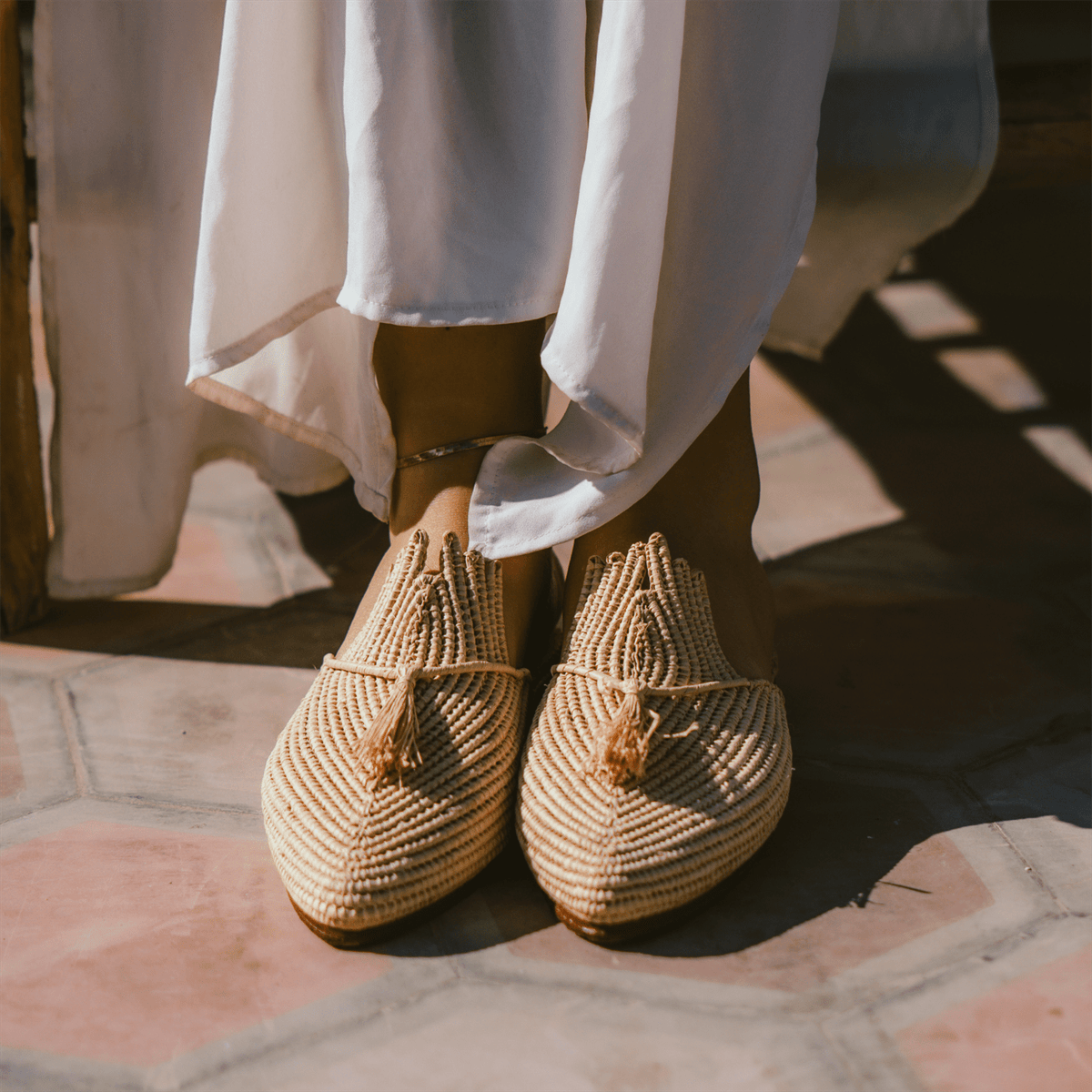 Raffia Slippers Ladame