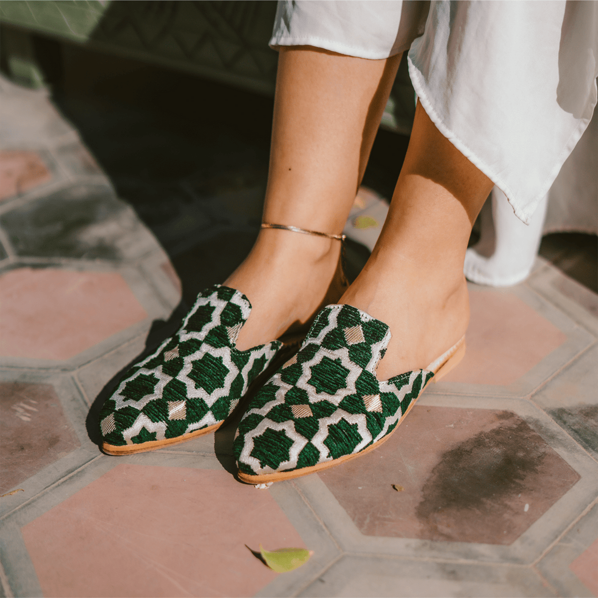 Leather Slippers Tamghra