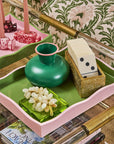 Chelsea Glass Trinket Tray - Yellow/Green