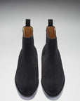 Black Suede Chelsea Boots, Welted Leather Sole