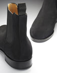 Black Suede Chelsea Boots, Welted Leather Sole