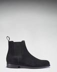 Black Suede Chelsea Boots, Welted Leather Sole