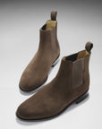 Brown Suede Chelsea Boots, Welted Leather Sole