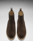 Brown Suede Chelsea Boots, Crepe Rubber Welted Sole
