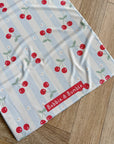 Travel Changing Mat - Cherry Stripe
