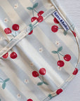 Long Sleeved Baby Bib - Cherry Stripe