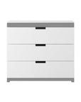 White Chest of Drawers with Grey Detail