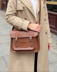 Handmade Leather Satchel - Chestnut