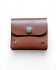 Handmade Leather Simple Coin Purse - Chestnut