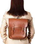 Handmade Leather City Backpack - Chestnut