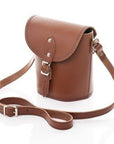Handmade Leather Barrel Bag - Chestnut