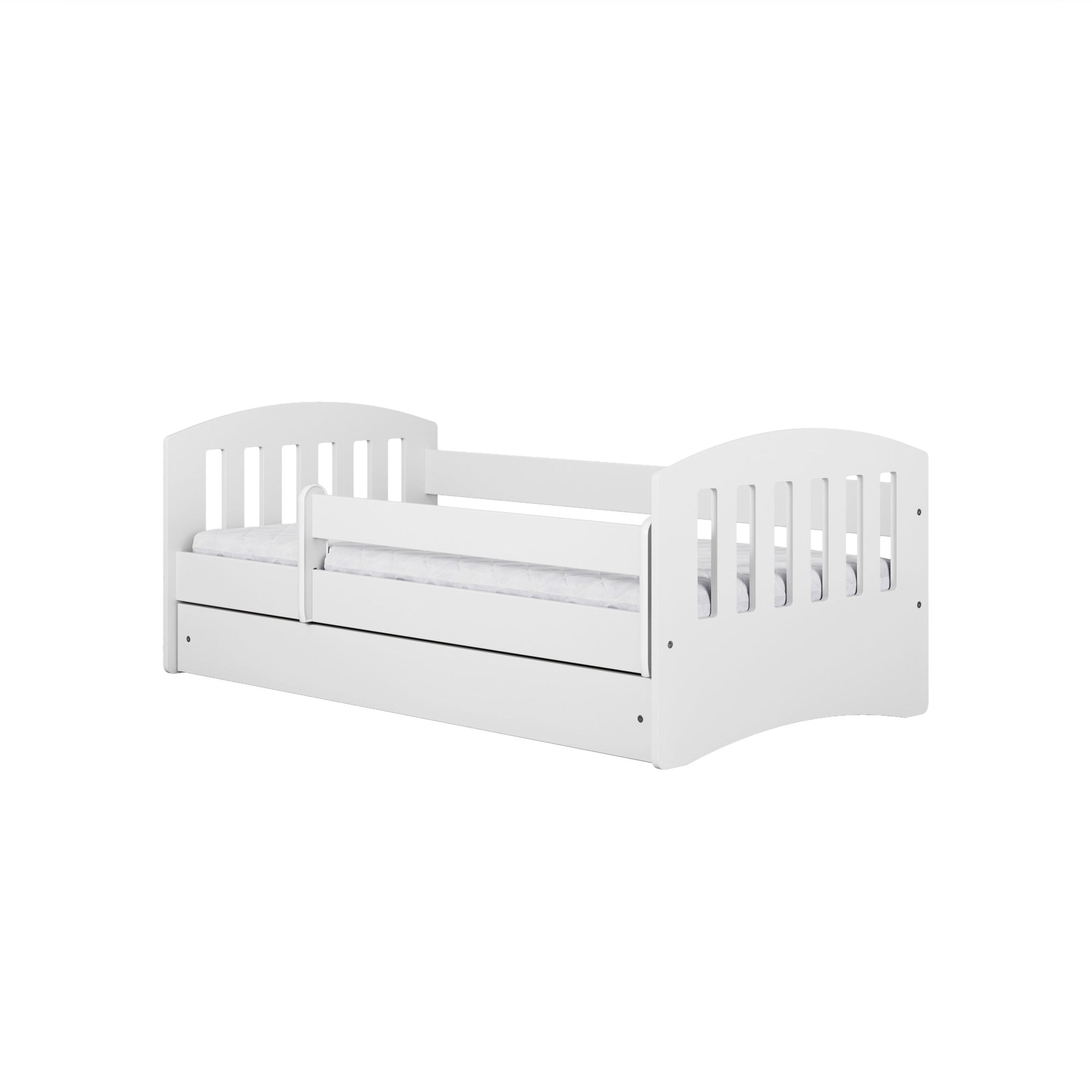 Classic White Childrens Bed with Safety Features