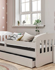 Classic White Childrens Bed with Safety Features