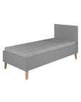 Grey Children's Bed with Oak Legs