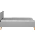 Grey Children's Bed with Oak Legs