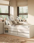 Children's White Bed with Clever Storage