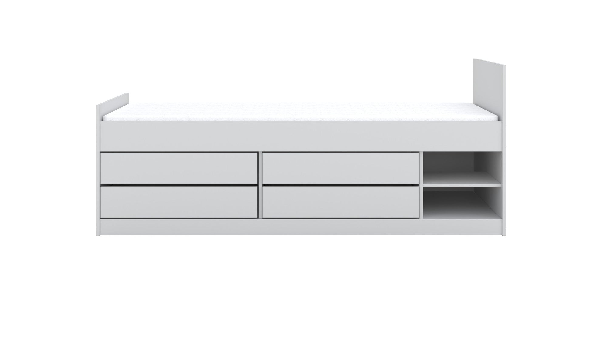 Children's White Bed with Clever Storage