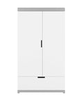 Stylish Children's Wardrobe in White and Grey
